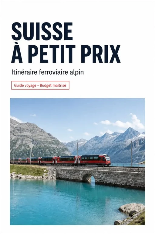 Voyage en suisse pas cher : train panoramique au bord d’un lac alpin en Suisse
