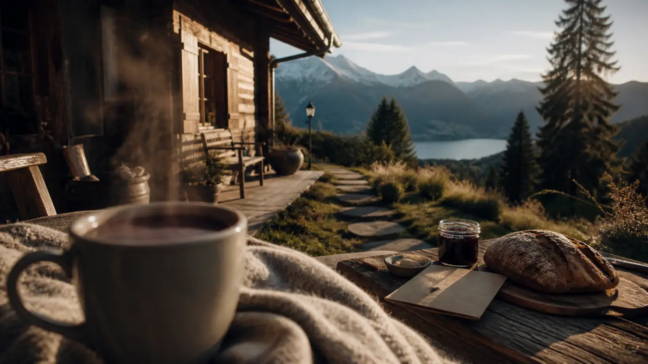 Gîtes de suisse romande : vue lac depuis la terrasse du chalet