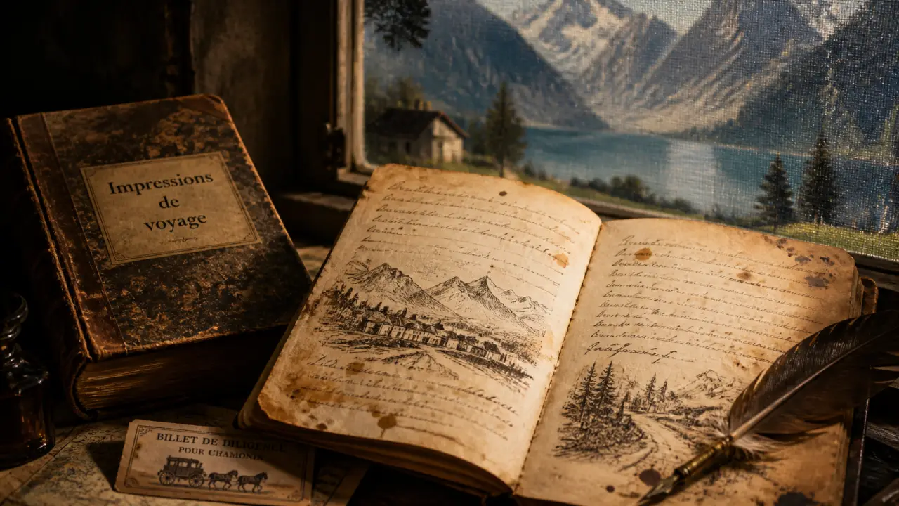 Impressions de voyage en Suisse : carnet XIXe et paysage alpin