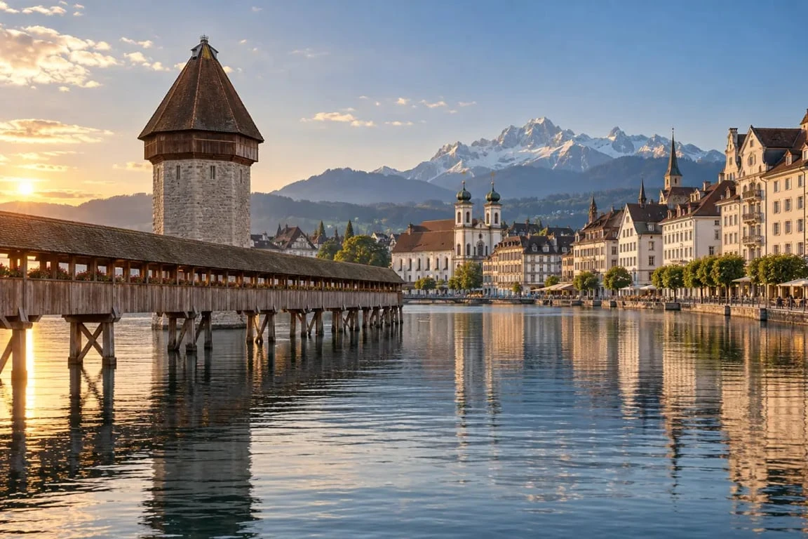 Carnet de voyage suisse à Lucerne entre vieille ville, lac et montagnes