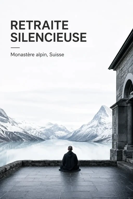 Voyage spirituel suisse dans un monastère alpin en silence