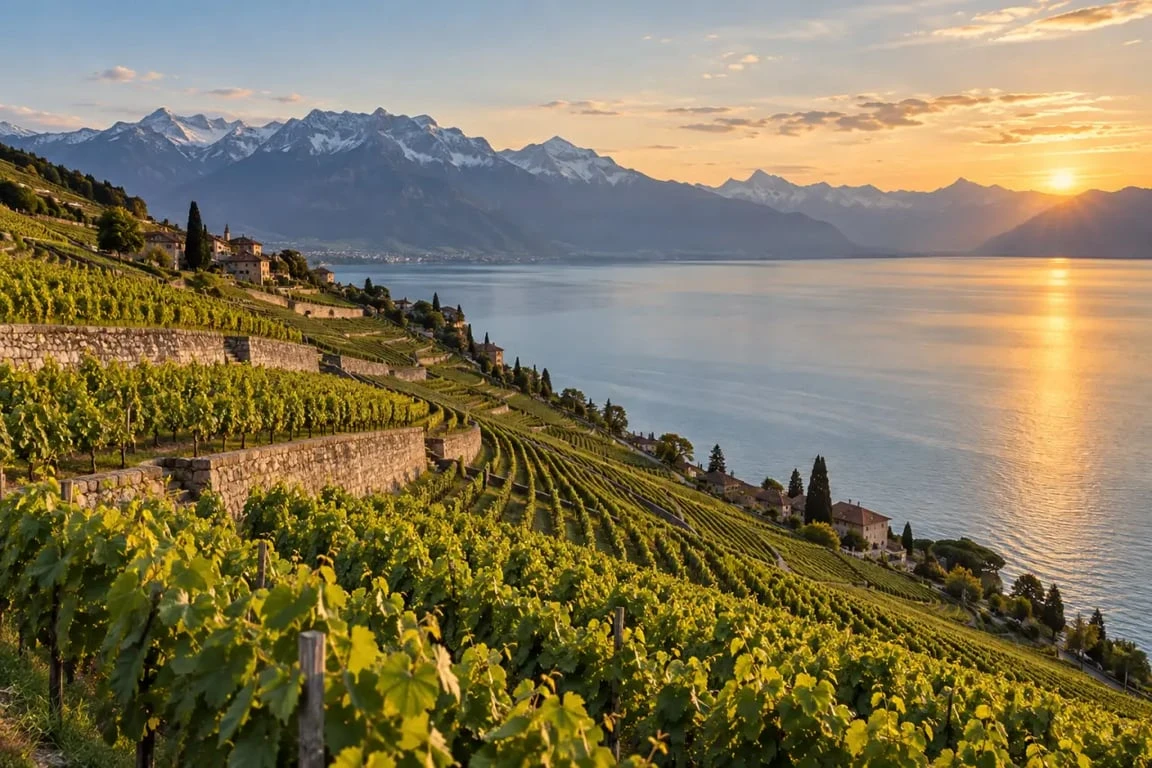 Blog voyage Suisse : vignobles de Lavaux au bord du lac Léman
