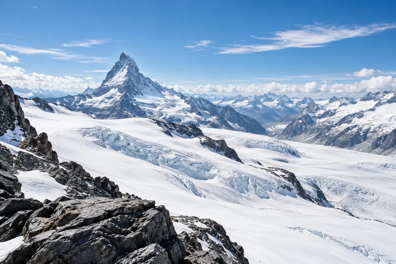 Zermatt été au Matterhorn Glacier Paradise dans un paysage glaciaire