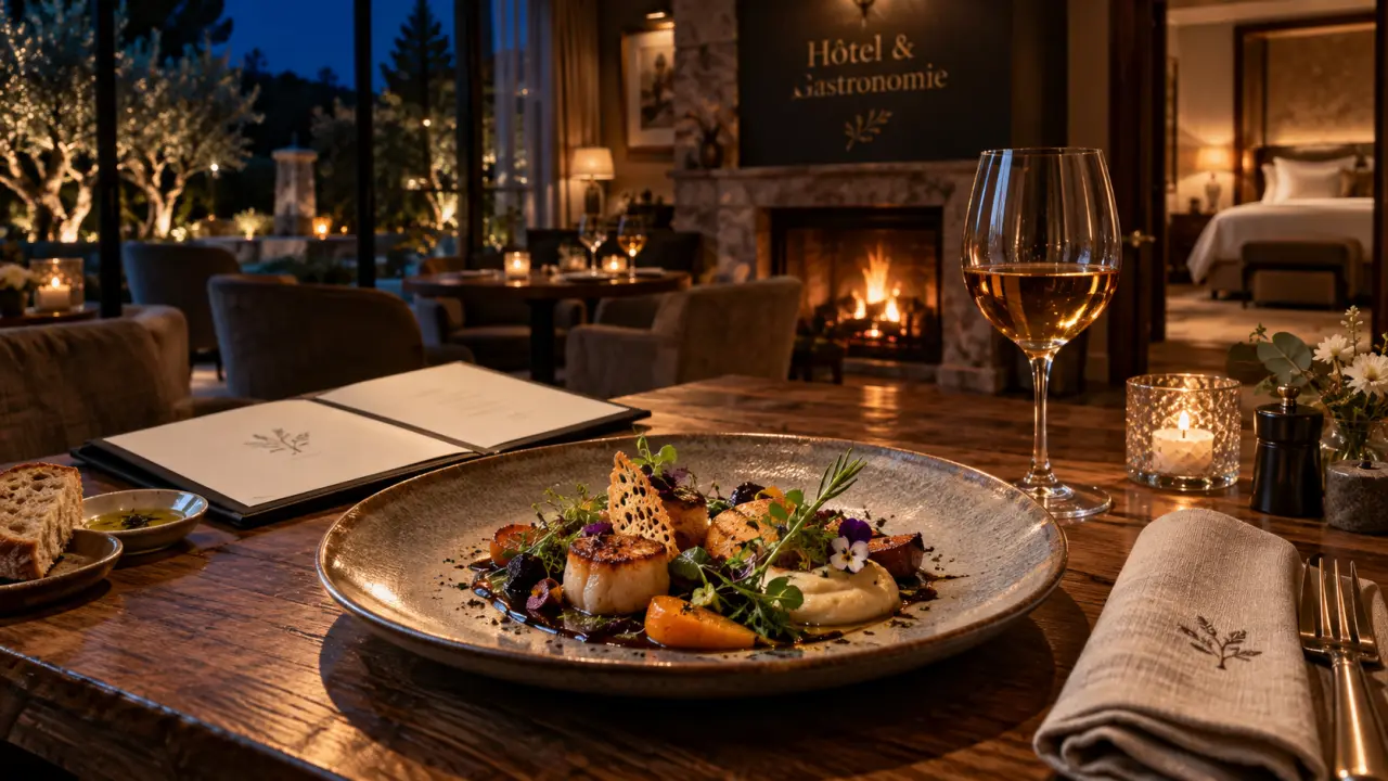 Hotel restaurant gastronomique : assiette gastronomique et séjour hôtel spa