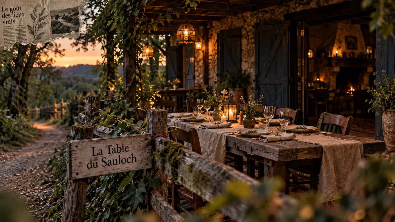 restaurant la table du sauloch en forêt : table et terrasse couvertes