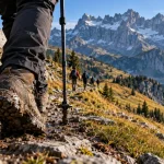 Tour des dents du midi : randonneurs et col alpin